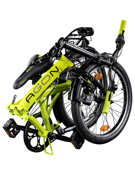 Rower Miejski 20 Stalowy Składany 6 biegów Składak Światła Hamulce V-brake