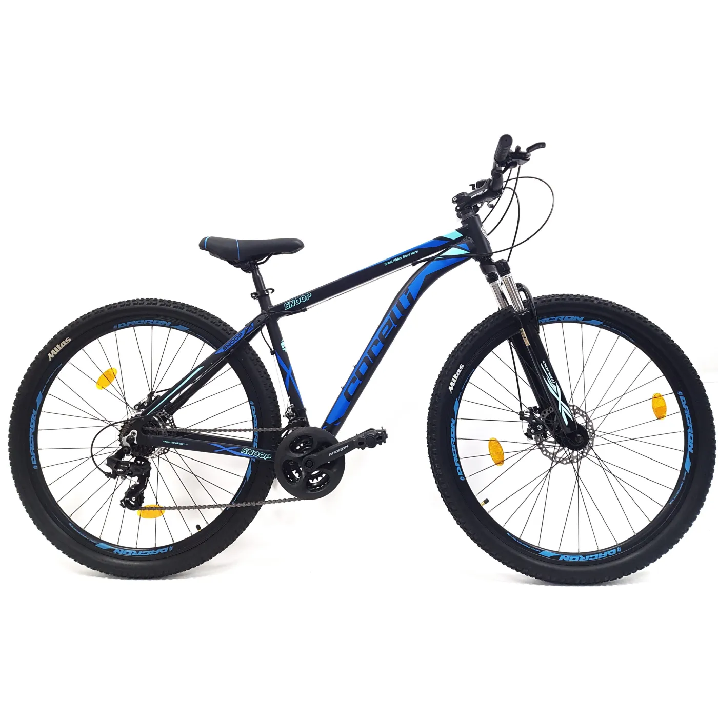 Rower Górski Uniwersalny 29 ALU Tarcze MTB Cyngle 24 Biegi Dzwonek Góral