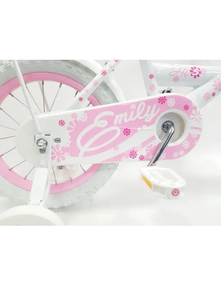 Rowerek Dziecięcy Dziewczęcy 14 Bagażnik Dzwonek Koszyczek Boczne Kółka