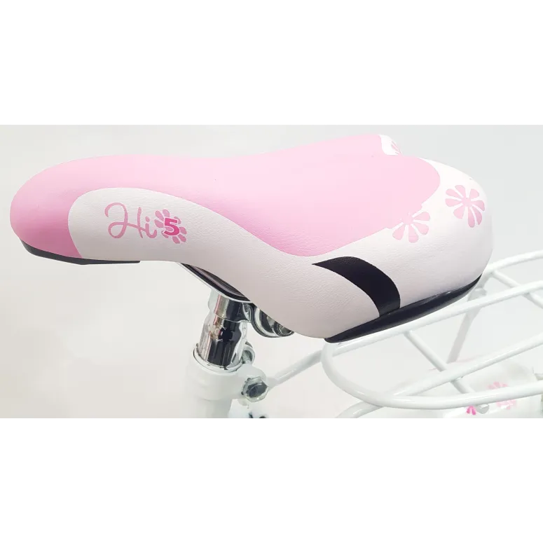 Rowerek Dziecięcy Dziewczęcy 14 Bagażnik Dzwonek Koszyczek Boczne Kółka