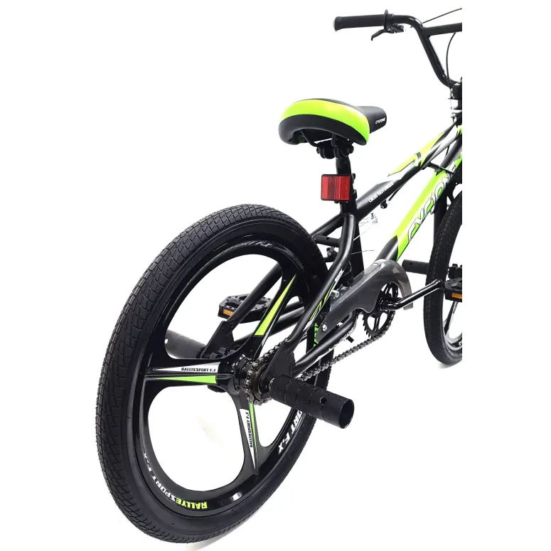 Rower BMX Uniwersalny 20 Wyczynowy Stalowy Pegi Rotor 360 Dzwonek Odblaski