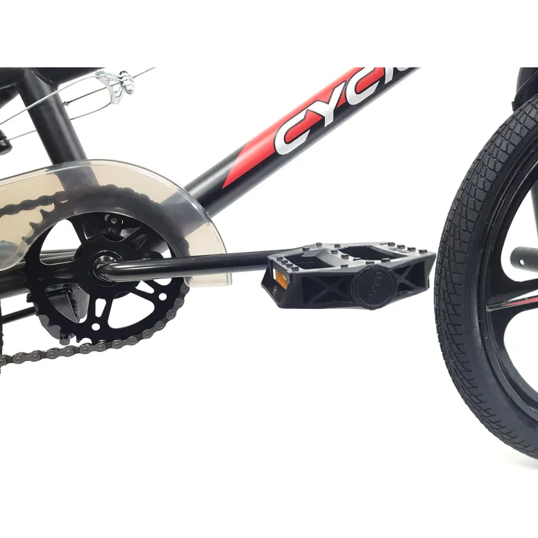 Rower BMX Uniwersalny 20 Wyczynowy Młodzieżowy Stalowy Unisex Osłona Stopka