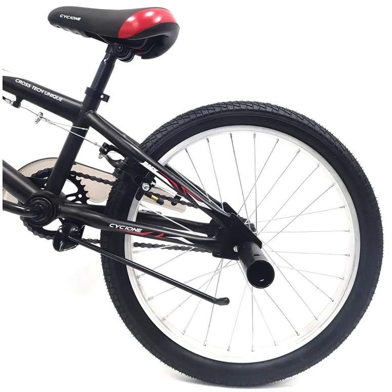 Rower BMX Uniwersalny 20 Wyczynowy Młodzieżowy Unisex Osłona Stopka Stalowy