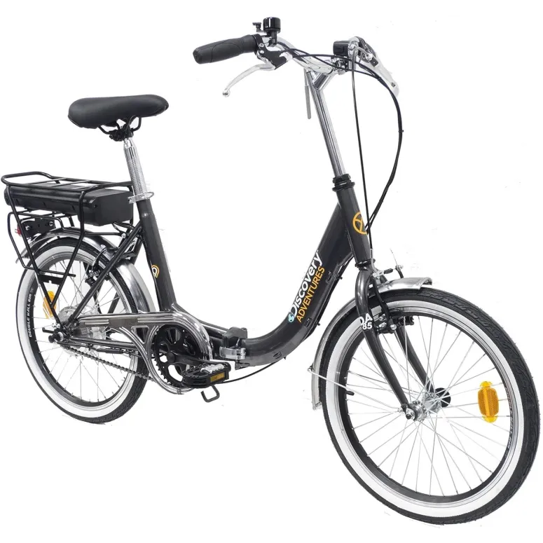 Elektryczny Rower Składany Uniwersalny 20 Dzwonek Bagażnik Światła Składak