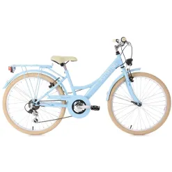 Rower Dziewczęcy Miejski 24 Dziecięcy Bagażnik Światła Błotniki Odblaski