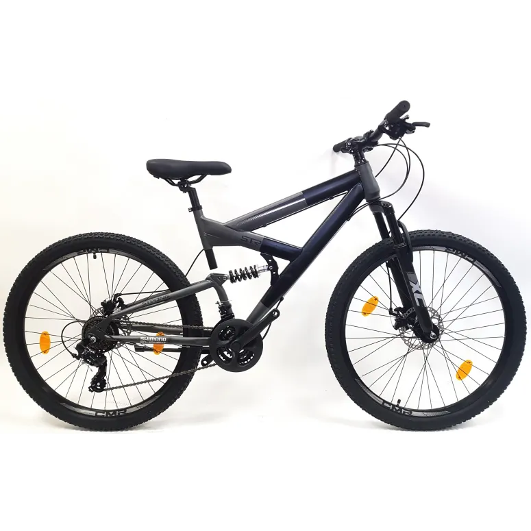 Rower Górski Męski Damski 27,5 MTB Tarcze Dzwonek Stopka Góral Full Amory