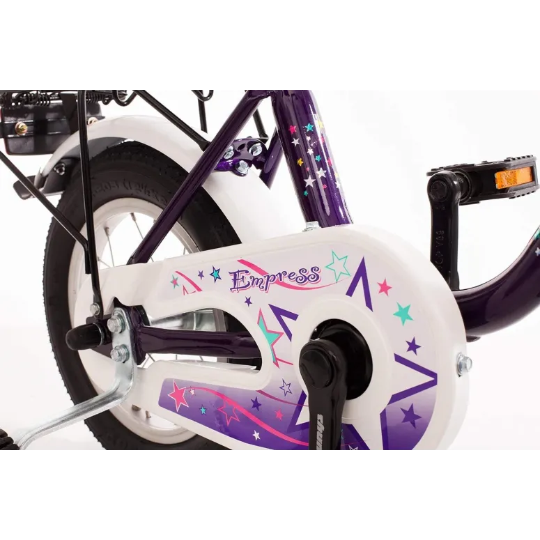 Rower Dziecięcy Dziewczęcy 18 z Bocznymi Kółkami Dzwonek Bagażnik Błotniki