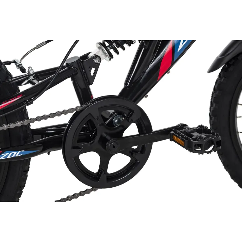 Dziecięcy Rower Górski 20 MTB Oświetlenie Pełna Amortyzacja Chłopięcy Góral