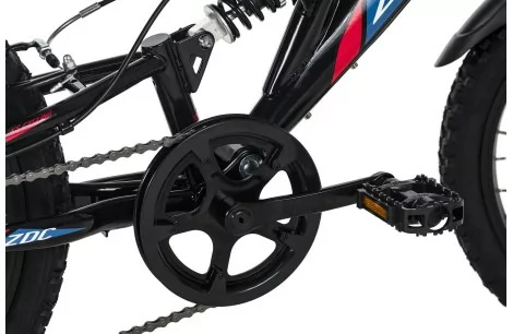 Dziecięcy Rower Górski 20 MTB Oświetlenie Pełna Amortyzacja Chłopięcy Góral