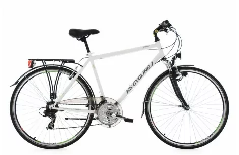 Rower Trekkingowy Męski 28 Bagażnik Dzwonek Stopka Turystyczny Oświetlenie