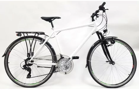 Rower Trekkingowy Męski 28 Bagażnik Dzwonek Stopka Turystyczny Oświetlenie