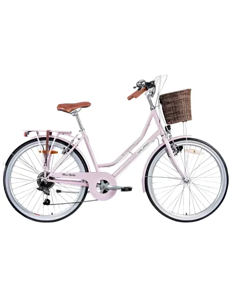 Rower Miejski Damski 26 Dziewczęcy Dzwonek Koszyk Stopka Światła Bagażnik