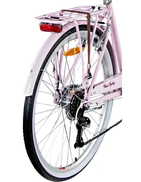 Rower Miejski Damski 26 Dziewczęcy Dzwonek Koszyk Stopka Światła Bagażnik