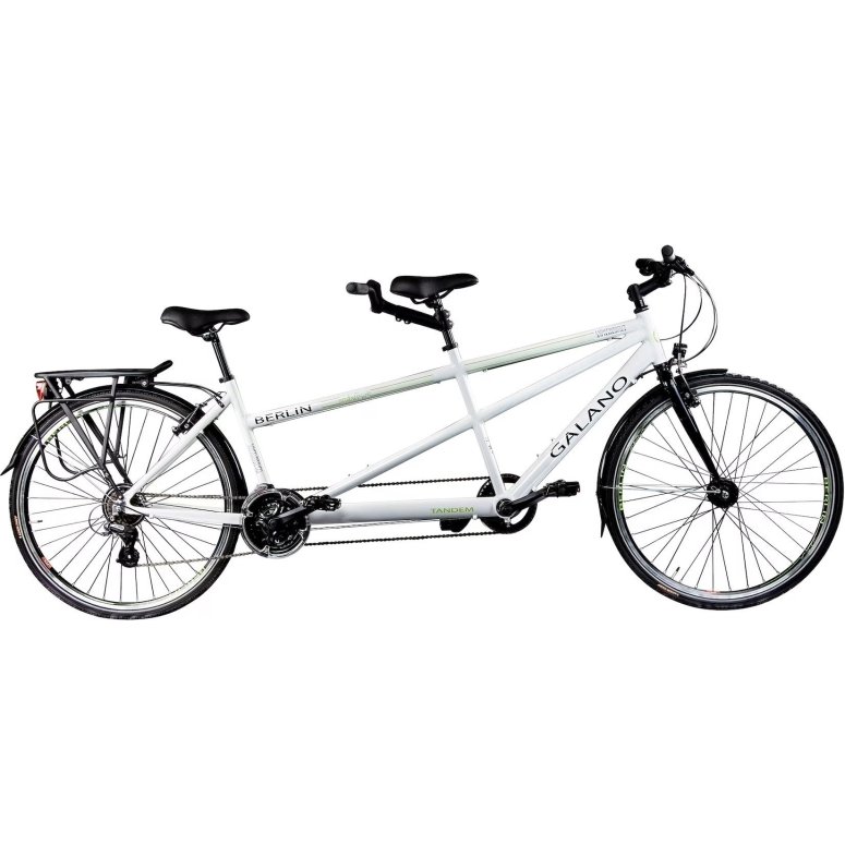 Rower Tandem 28 Miejski Turystyczny Unisex ALU 21 Biegów Cyngle Bagażnik