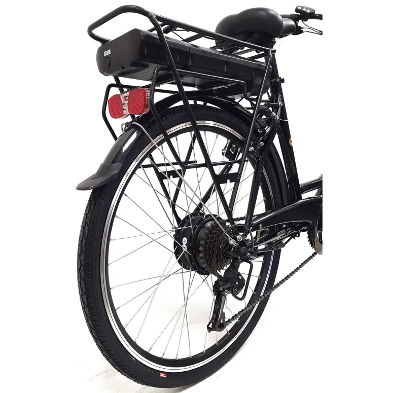 Elektryczny Rower Miejski 26 Męski Damski Wspomaganie Bagażnik Oświetlenie