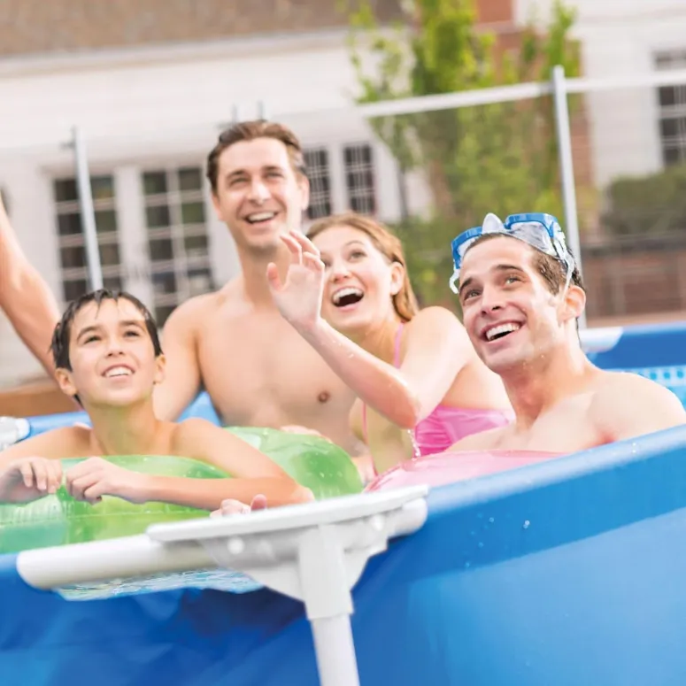 Basen Ogrodowy Stelażowy Rodzinny Intex 28273NP 450x220x84 cm Prostokątny