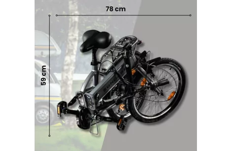 Rower Elektryczny Składany Miejski 20 Wspomaganie 250W 60 km Aluminiowy - 4