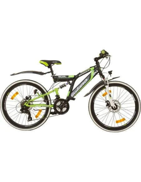 Rower Górski Dziecięcy 24 MTB Tarcze Revo 21 Biegów Dzwonek Światła Stopka