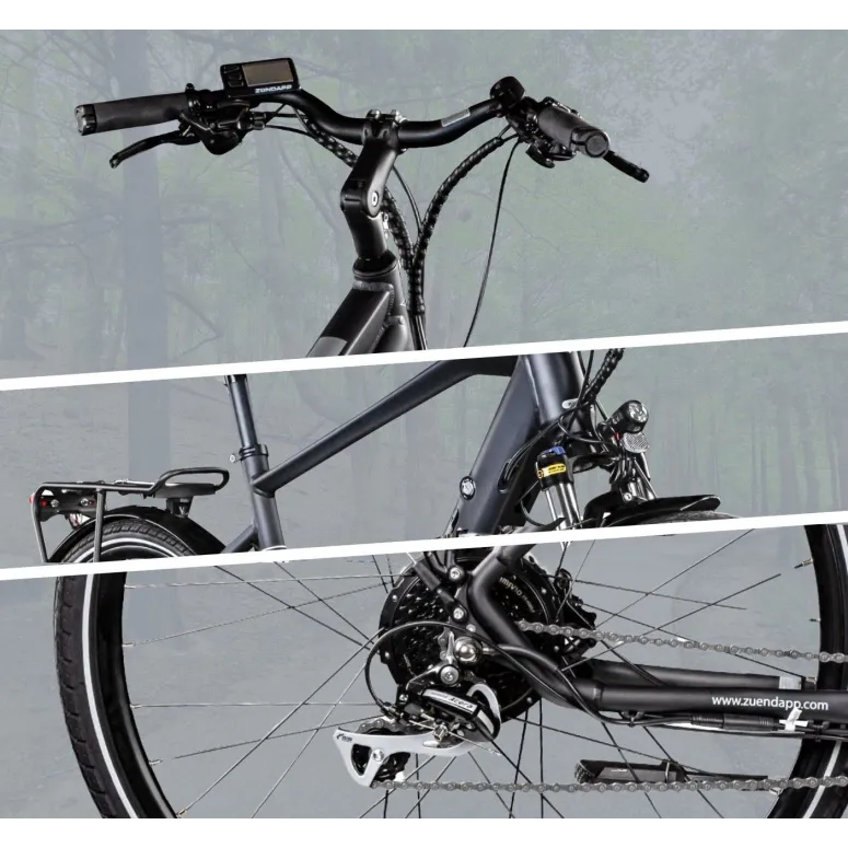 Rower Elektryczny Trekkingowy Męski 28 Hydraulika Wspomaganie 250W Cyngle