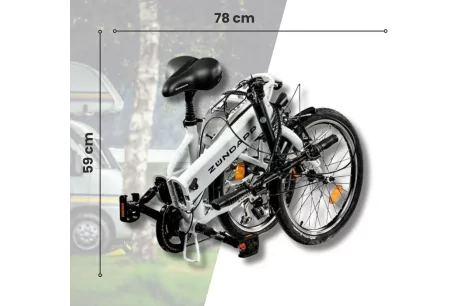 Niemiecki Elektryczny Rower Miejski 20 Składak Aluminiowy Męski Damski 60km