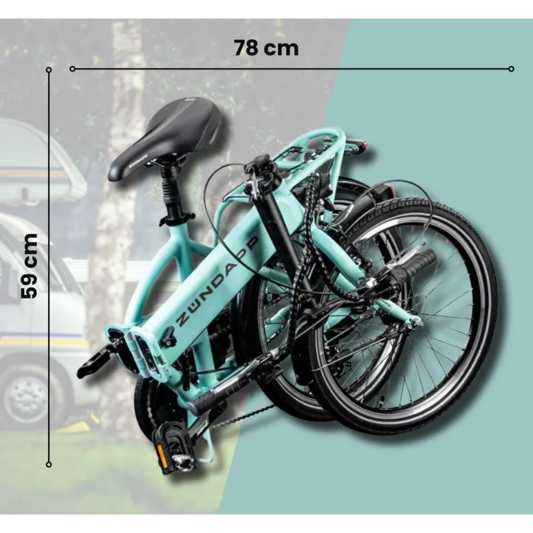 Elektryczny Rower Składany 20 Miejski Aluminiowy Revo Bagaż Składak Stopka