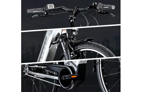 Elektryczny Rower Miejski 28 Damski Męski ALU Wspomaganie 4 Tryby LCD Nexus