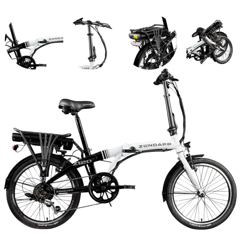 Elektryczny Rower Składany 20 Składak ALU 3 Tryby Wspomaganie Revo Błotniki