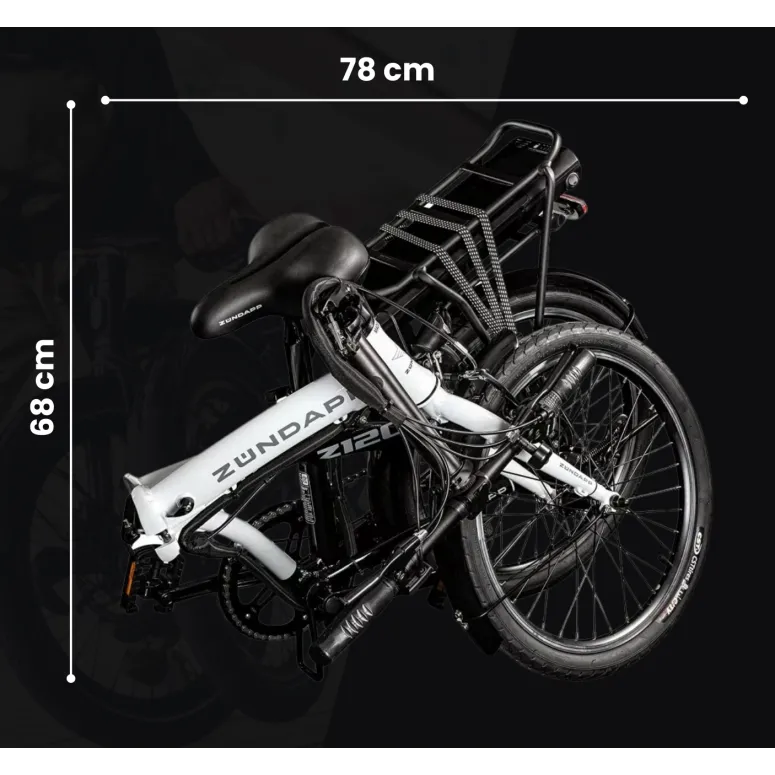 Elektryczny Rower Składany 20 Składak ALU 3 Tryby Wspomaganie Revo Błotniki