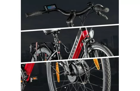 Elektryczny Rower Miejski 28 Nexus 7 Tarcze Kontra ALU 5 Trybów Błotniki
