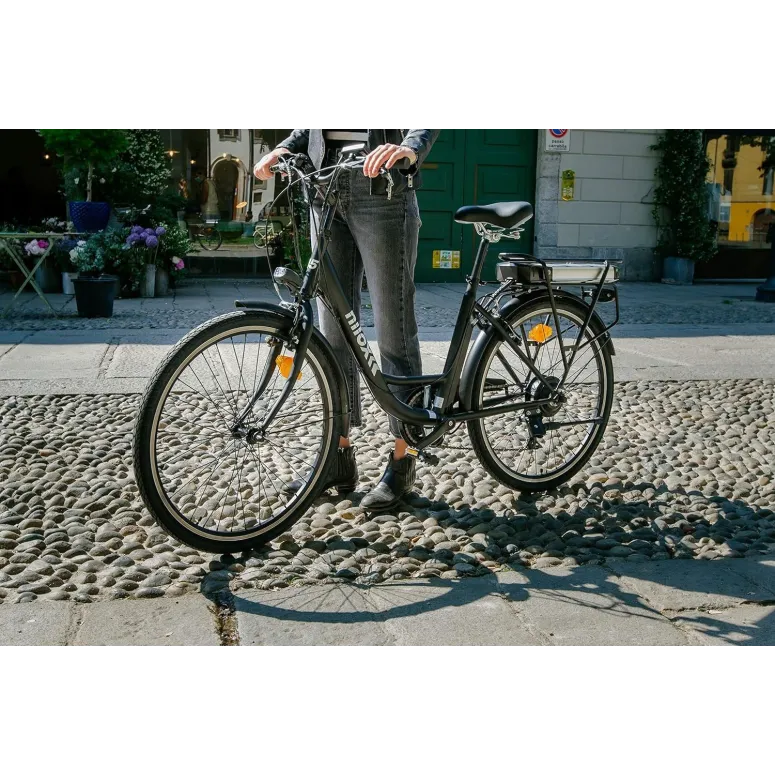 Elektryczny Rower Miejski 26 Męski Damski Wspomaganie 3 Tryby 250 W Światła