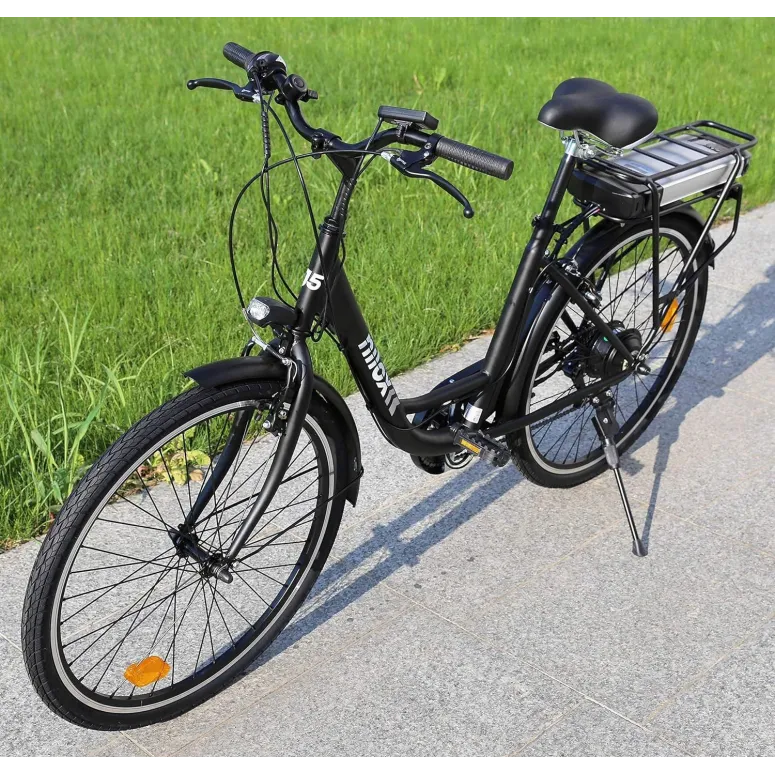 Elektryczny Rower Miejski 26 Męski Damski Wspomaganie 3 Tryby 250 W Światła