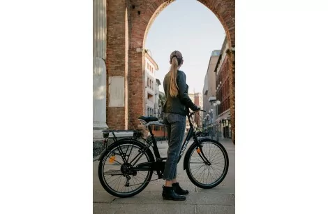 Elektryczny Rower Miejski 26 Męski Damski Wspomaganie 3 Tryby 250 W Światła