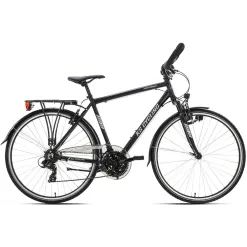 Rower trekkingowy Męski 28 ALU Bagażnik Dzwonek Turystyczny Światła Stopka