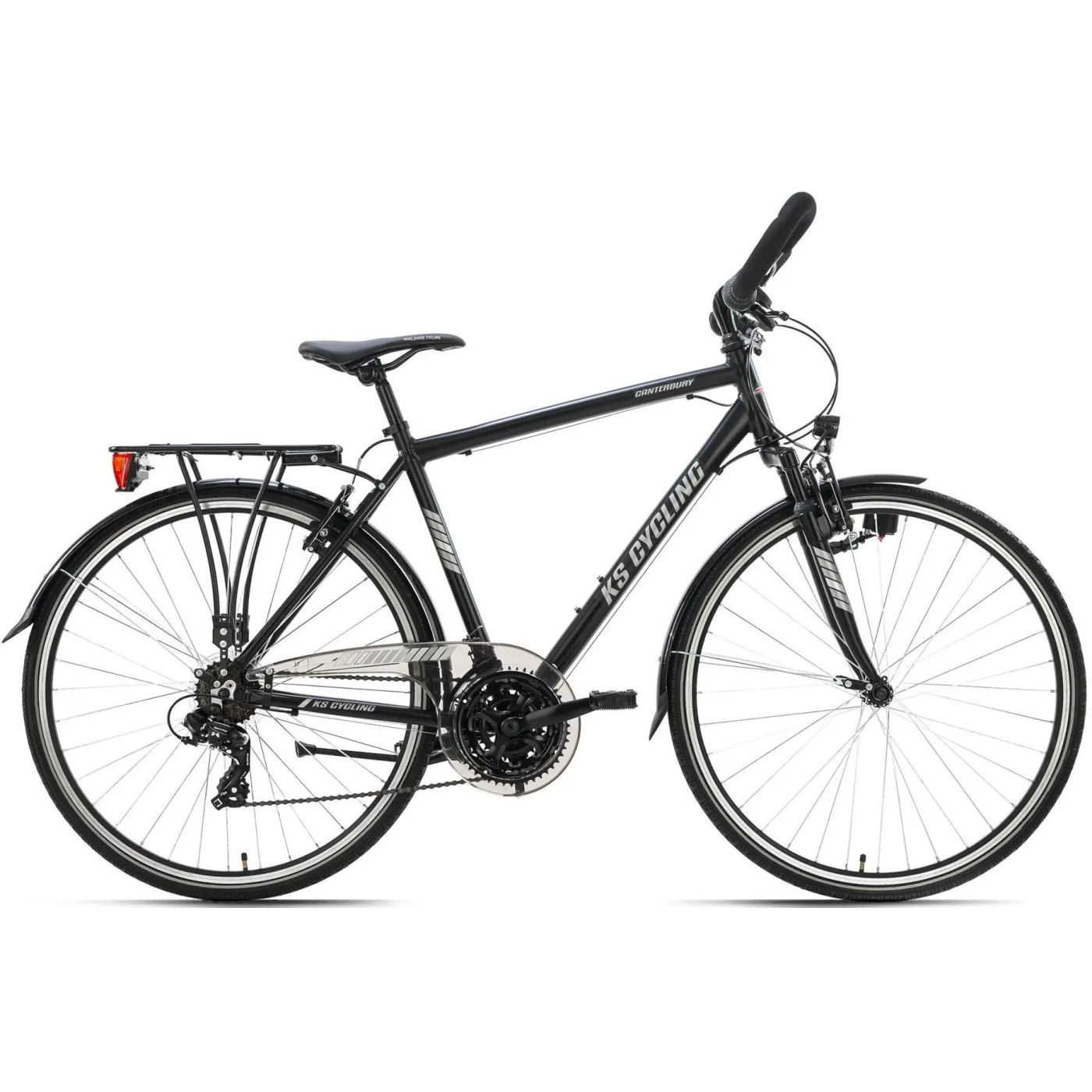 Rower trekkingowy Męski 28 ALU Bagażnik Dzwonek Turystyczny Światła Stopka