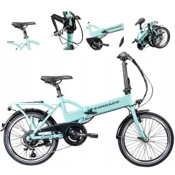 Elektryczny Rower Miejski 20 Składany ALU 250 W Składak Stopka Damski Męski