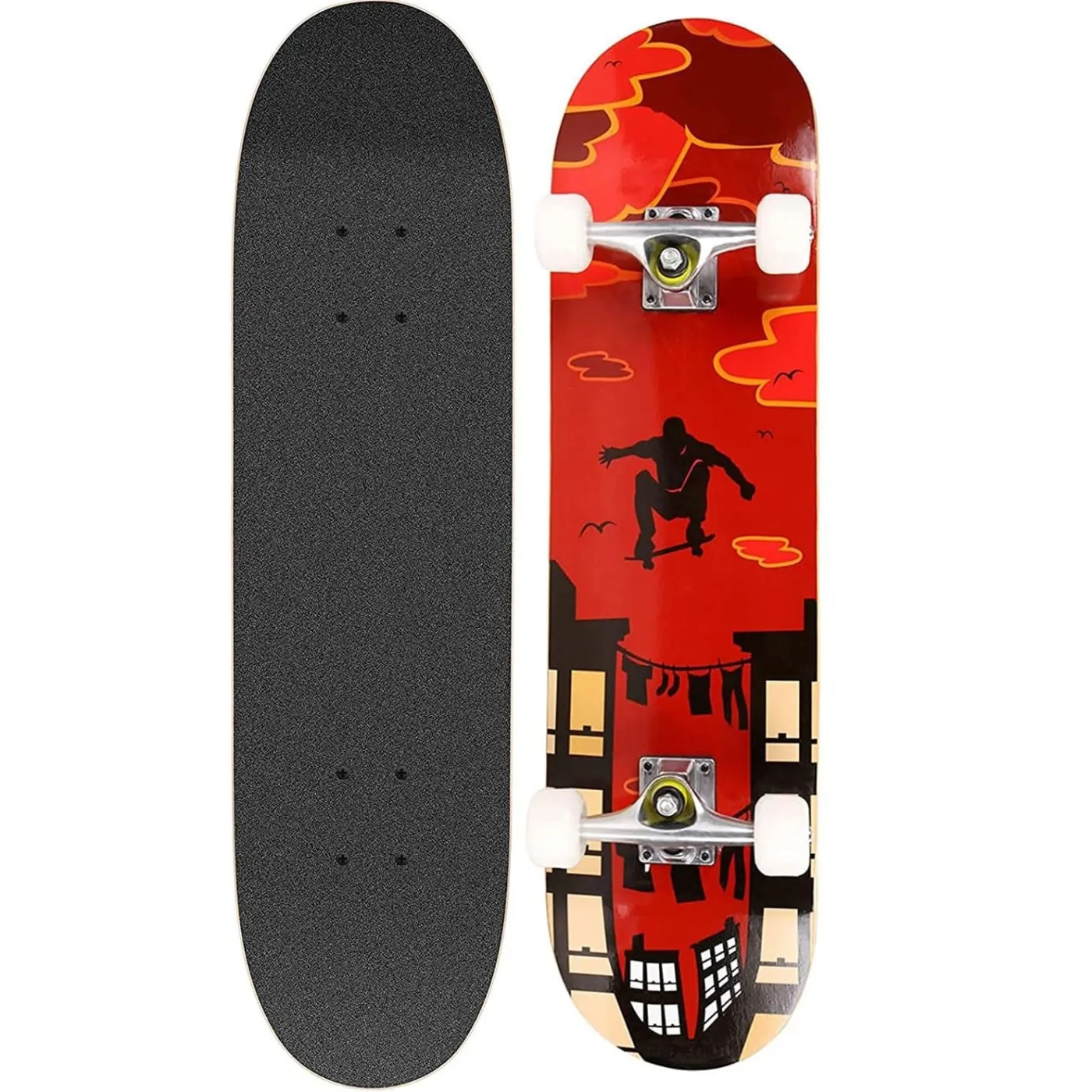 Deskorolka Skateboard Klasyczna ABEC-7 Kółka 55MM 85A PU HIKOLE 78x20cm