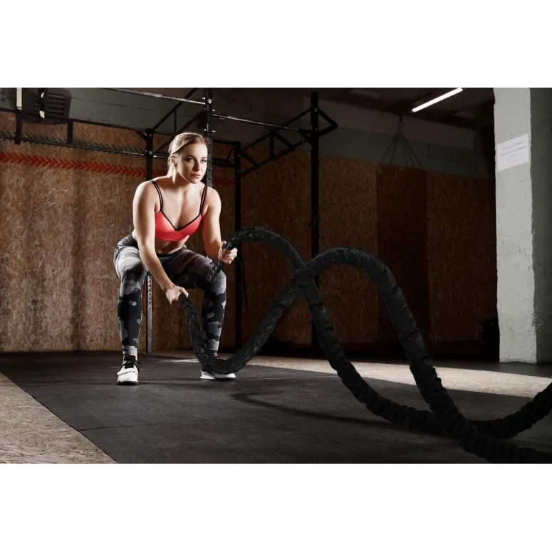 Lina DO CROSSFIT Treningowa 15M Battle Rope Power Ćwiczeń 14kg Uchwyty