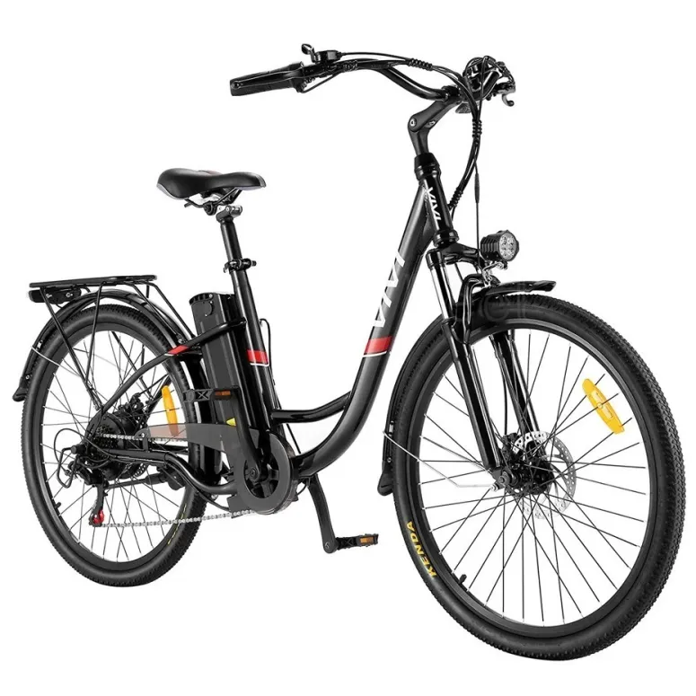 Elektryczny Rower Miejski 26 Shimano Damski Męski Tarcze Bagażnik Światła