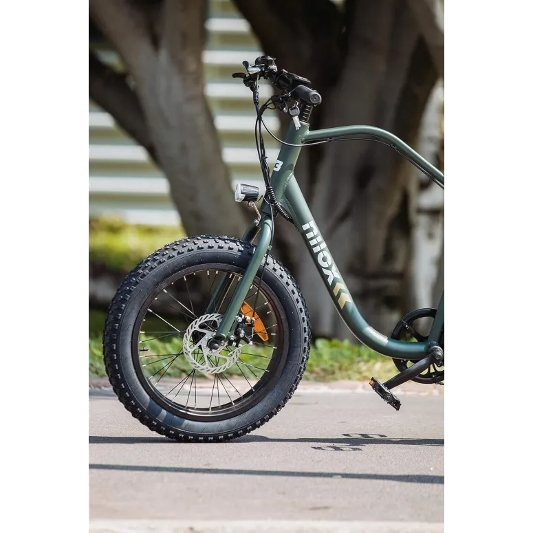 Elektryczny Rower Górski 20 Fatbike Męski Damski Tarcze ALU Światła Stopka