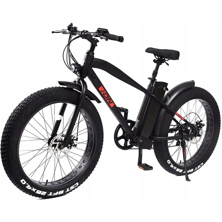 Elektryczny Rower Górski Fatbike 26 Młodzieżowy MTB Wspomaganie 3 Tryby LED