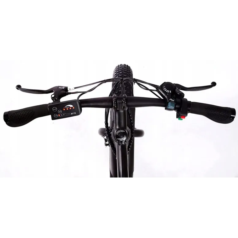 Elektryczny Rower Górski Fatbike 26 Młodzieżowy MTB Wspomaganie 3 Tryby LED