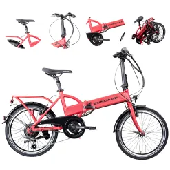 Rower Elektryczny Składany 20 Miejski 250W ALU Światła Składak Męski Damski