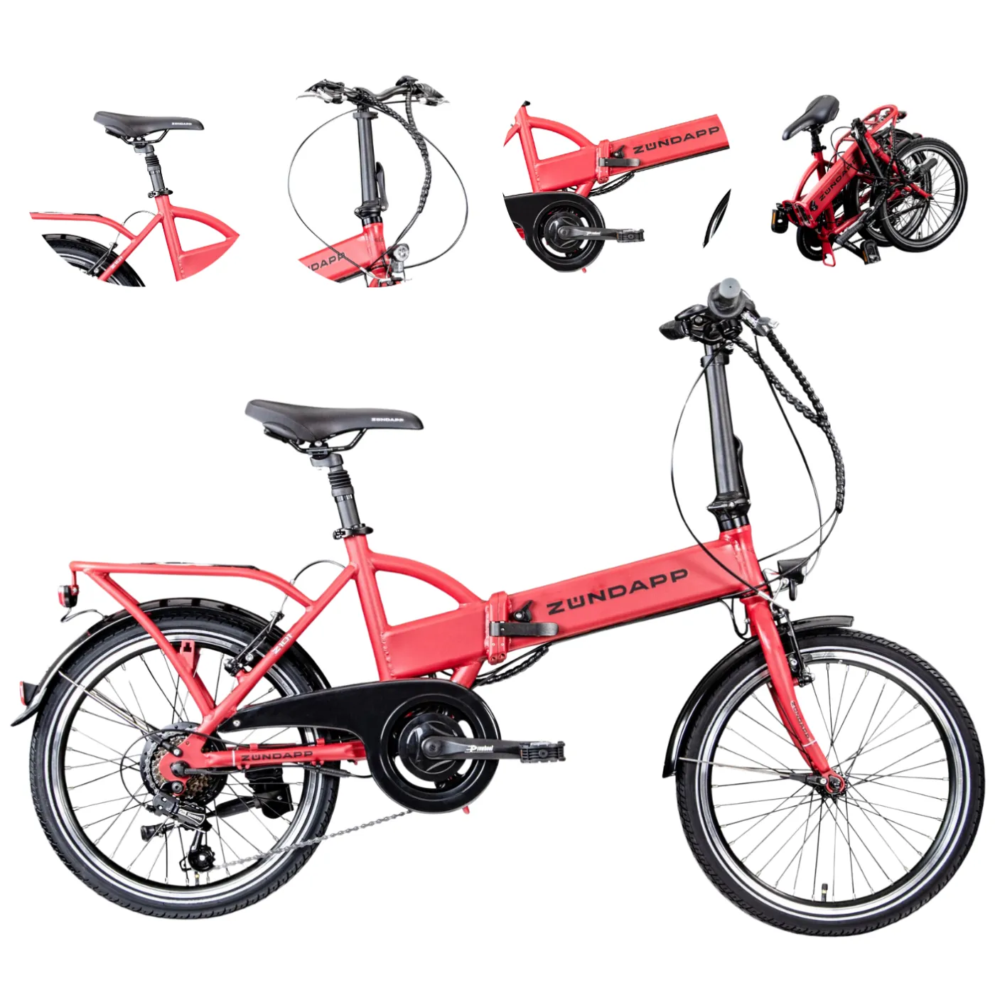 Rower Elektryczny Składany 20 Miejski 250W ALU Światła Składak Męski Damski