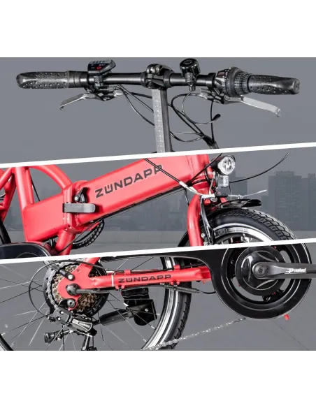 Rower Elektryczny Składany 20 Miejski 250W ALU Światła Składak Męski Damski