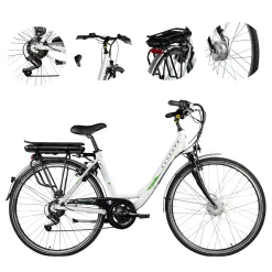 Niemiecki Elektryczny Rower Miejski 28 Uniwersalny 13,4Ah Kenda Akcesoria