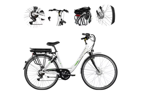 Niemiecki Elektryczny Rower Miejski 28 Uniwersalny 13,4Ah Kenda Akcesoria