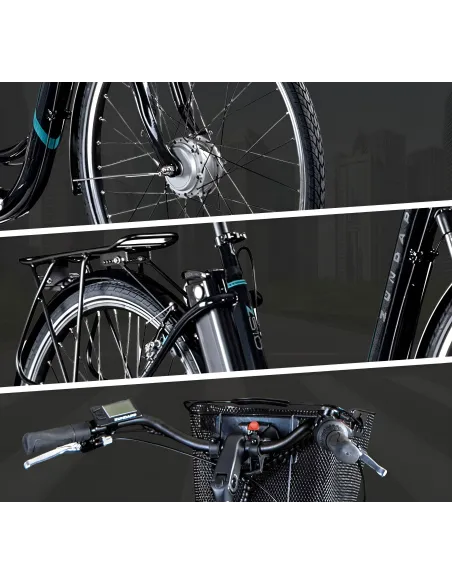 Rower Elektryczny Miejski 28 Nexus 3 ALU 250W Kontra Wspomaganie 5 Trybów