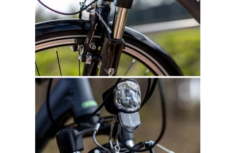 Elektryczny Rower Trekkingowy 28 ALU 13Ah 5 Trybów 250W Bagażnik Światła