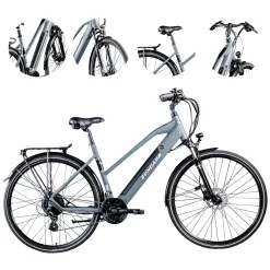 Elektryczny Rower Trekkingowy 28 Hydraulika ALU 250 W Turystyczny Damski