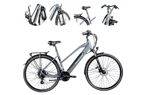 Elektryczny Rower Trekkingowy 28 Hydraulika ALU 250 W Turystyczny Damski